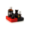 Poppers gift box black/red with 3 bottles and leak proof sniffer