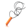 Poppers Inhaler Single Stainless Steel Orange