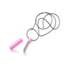 Poppers Inhaler Single Stainless Steel Pink
