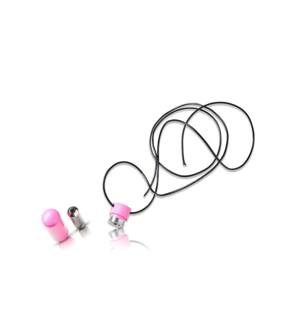 Poppers Inhaler Single Stainless Steel Pink