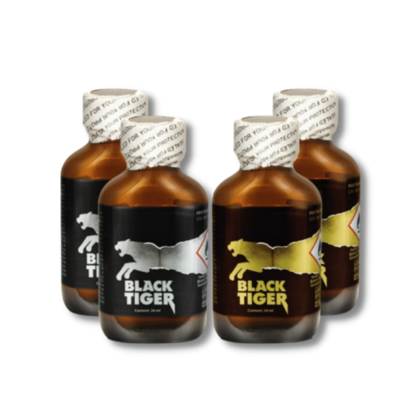Black Tiger Silver Gold Poppers Multi Combo 4x 24ml