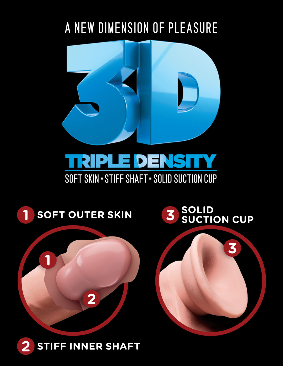 King Cock Triple Density Dildo 19cm