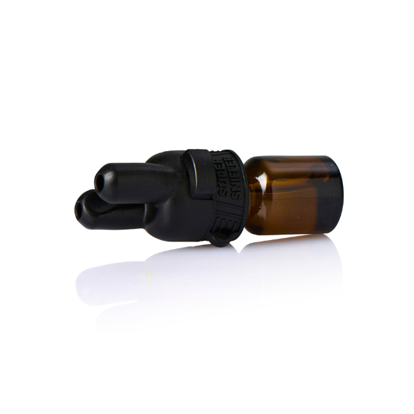 Super Sniffer Poppers Booster Cap Medium Black with bottle