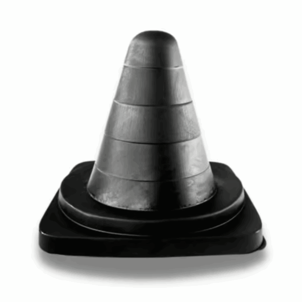 All Black Traffic Cone Anal Plug 19cm